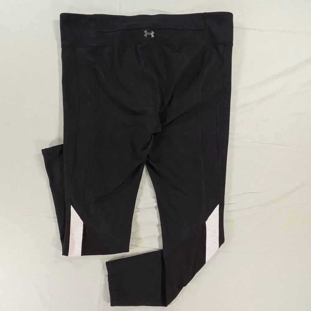 Under Armour HeatGear with Mesh Panel Detail Athletic Leggings Size Large Flaw
